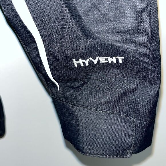 Girls Hooded Black/White North Face Hyvent rain waterproof Parka coat jacket M - Picture 3 of 9